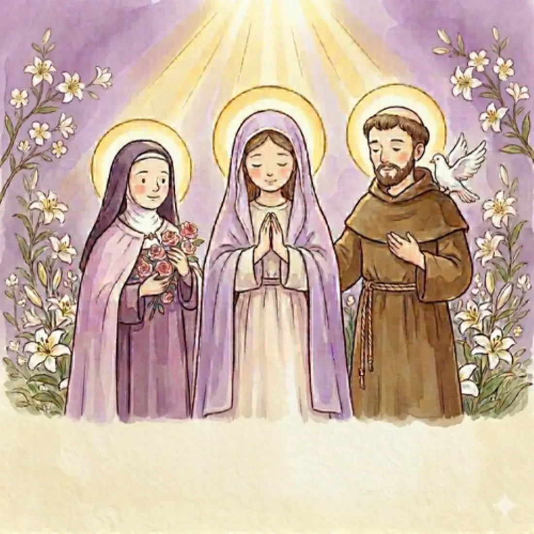 Saints in watercolor